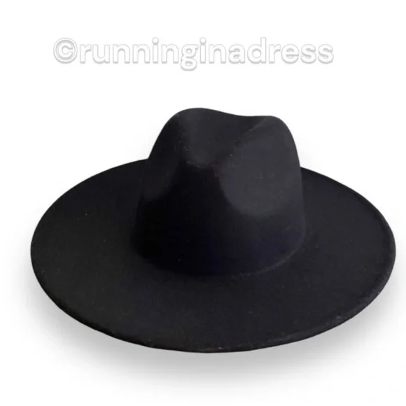 NWOT Free People Clean Slate Felt Adjustable Hat In Color Black Size One Size